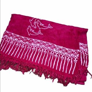KOKO KNOT pink dolphin beach wrap